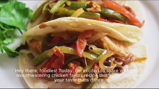 'Video thumbnail for Chicken fajitas recipe'