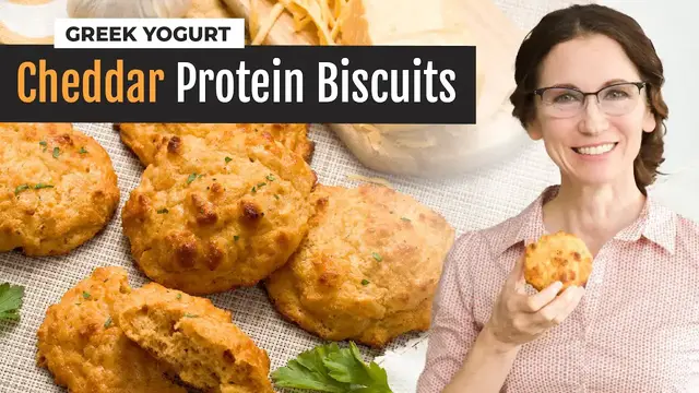 'Video thumbnail for Easy Cheddar Protein Biscuits with Greek Yogurt | No Yeast!'