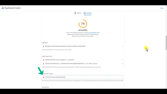 'Video thumbnail for Links do not have a discernible name _ Fix this Page speed insight Error'