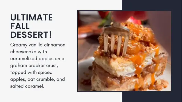 'Video thumbnail for caramel apple cheesecake'