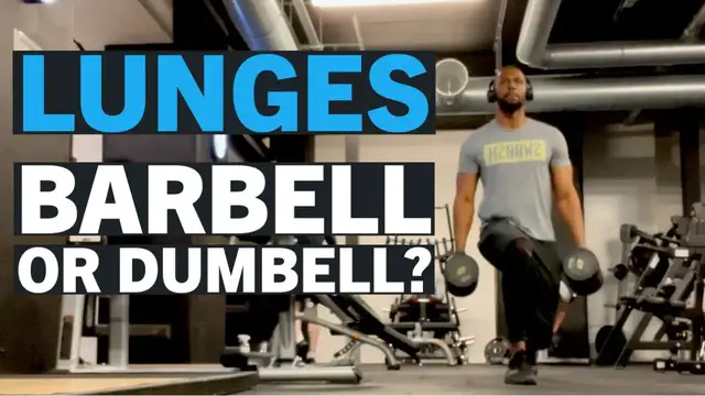 'Video thumbnail for Barbell Or Dumbbell Lunges - Which One Should You Do?'