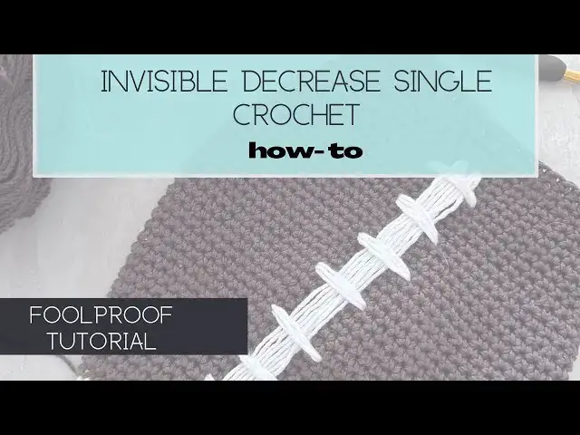 'Video thumbnail for How to invisible decrease in crochet (It's easy I promise)'