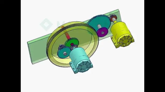 'Video thumbnail for 142 - The main motor is running, the auxiliary motor is stopped, and the fixed shaft wheel system is'
