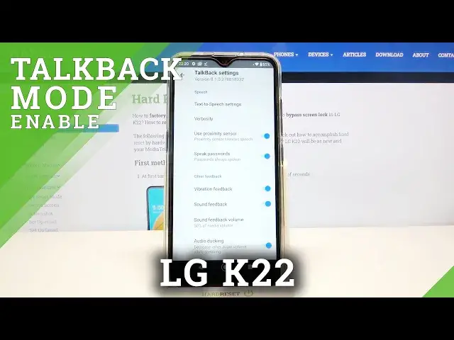 'Video thumbnail for TalkBack in LG K22 – How to Activate / Deactivate TalkBack Mode'