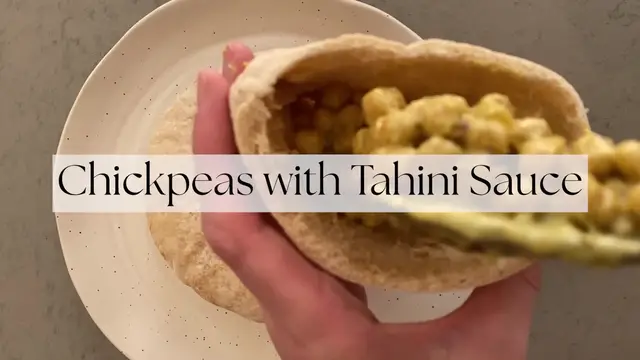 'Video thumbnail for Chickpeas with Tahini Sauce'