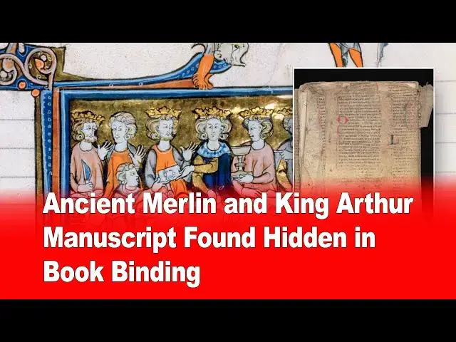 'Video thumbnail for Ancient Merlin and King Arthur Manuscript Found Hidden in Book Binding 📜👑'