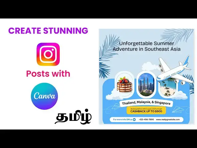 'Video thumbnail for CREATE STUNNING Instagram Posts with Canva in Tamil!'