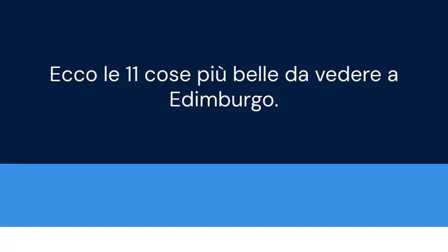 'Video thumbnail for 11 cose da vedere a Edimburgo'