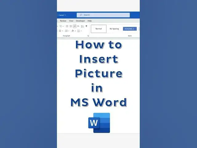 'Video thumbnail for How to Insert Picture in MS Word #shorts #msword'