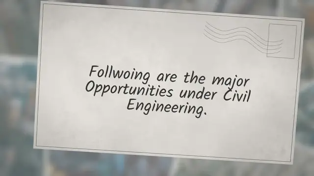 'Video thumbnail for Various opportunities in the field of Civil Engineering'