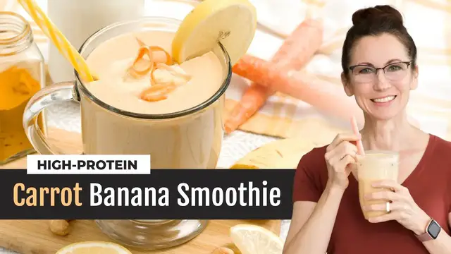 'Video thumbnail for High-Protein Carrot Banana Smoothie | Sweet & Tangy'