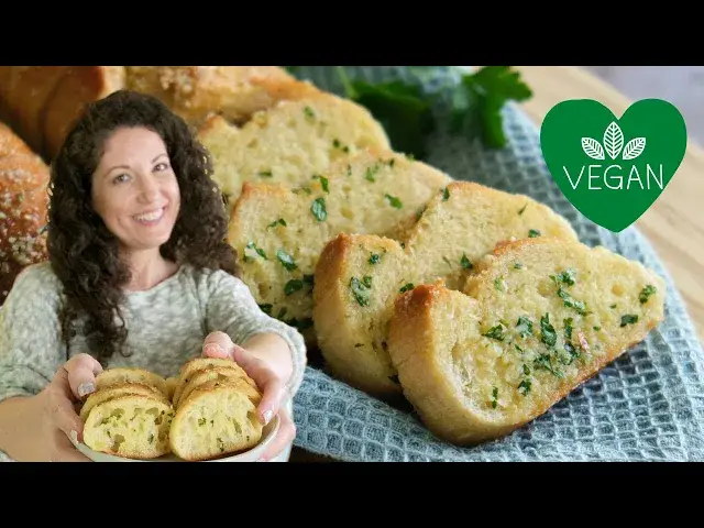 'Video thumbnail for Easy Vegan Garlic Bread Recipe'