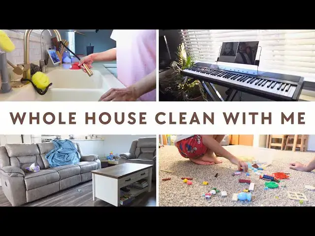 'Video thumbnail for Whole House Clean With Me: 45 Minutes of Mom Life Cleaning Motivation'
