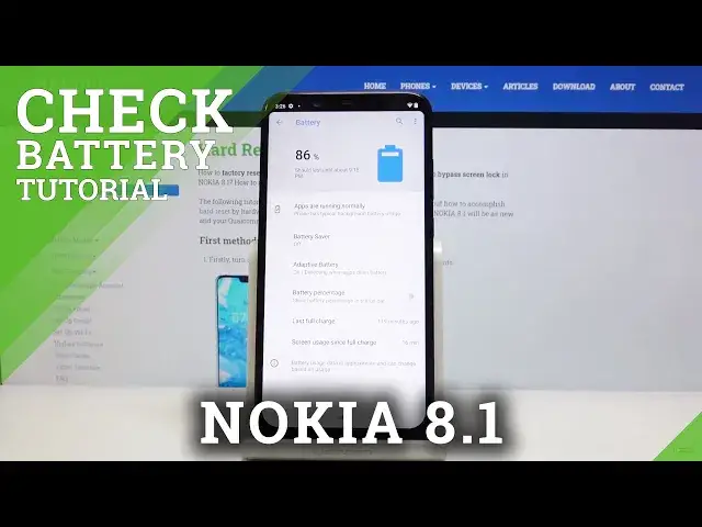'Video thumbnail for How to Check Battery Percentage in NOKIA 8.1 – Show Battery Info'