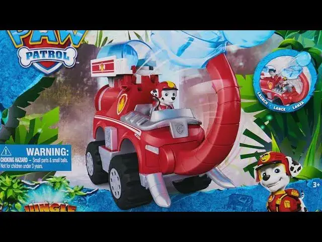'Video thumbnail for PAW Patrol Jungle Pups, Marshall Elephant Firetruck with Projectile Launcher | Explainer Video'