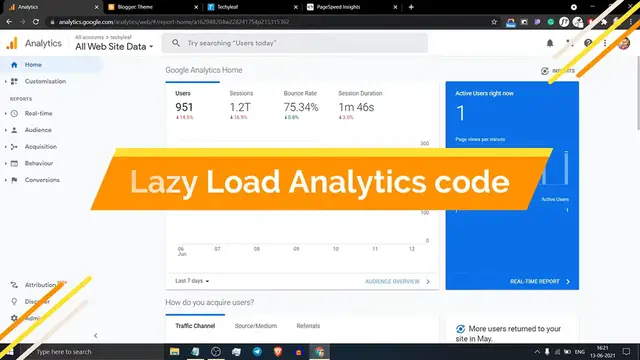 'Video thumbnail for How to Lazy load Google analytics code in Blogger _ Improve page speed'