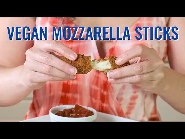 'Video thumbnail for How to Make Vegan Mozzarella Sticks with Homemade Vegan Mozzarella Cheese'