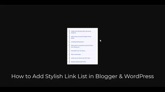 'Video thumbnail for Stylish Link List using HTML & CSS (Compatible with Blogger, Wordpress & Other CMS)'