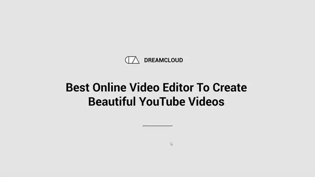 'Video thumbnail for The Best Online Video Editor To Create Stunning YouTube Videos'