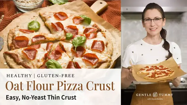 'Video thumbnail for BEST-Tasting Easy Oat Flour Pizza Crust | Thin & Crispy'