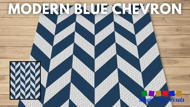 'Video thumbnail for FREE GRAPH - Modern Blue Chevron - C2C & Tapestry Crochet Pattern | Magic Yarn Pixels'