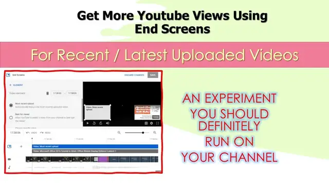 'Video thumbnail for How To Increase Youtube Views For Your Latest Uploaded Video Using End Screen in 2021'