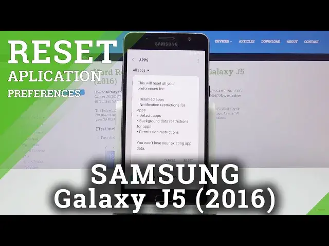 'Video thumbnail for How to Reset App Preferences in SAMSUNG GALAXY J5 (2016) - Enter App Settings'