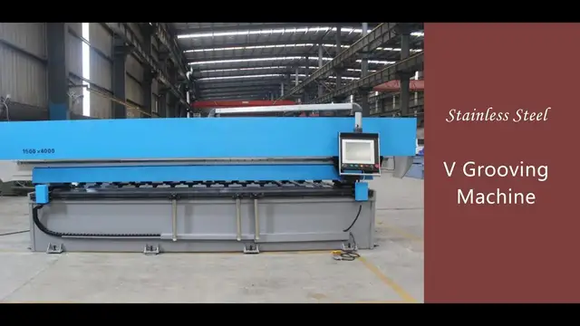 'Video thumbnail for Vertical V Grooving Machine For Stainless Steel Sheet Slotting'