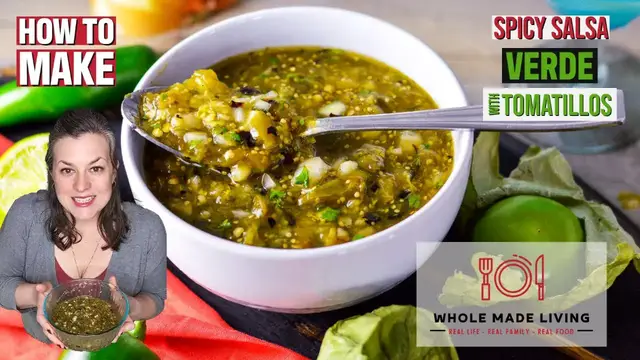 'Video thumbnail for How to Make Green Salsa (Homemade Salsa Verde with Tomatillos) #salsa'