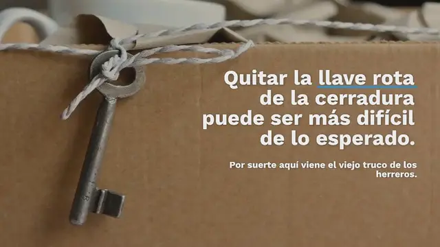'Video thumbnail for Cómo quitar la llave rota de la cerradura: el viejo truco del cerrajero'