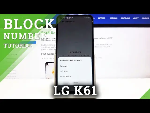 'Video thumbnail for How to Block Number in LG K61 – Add Number to Blacklist'