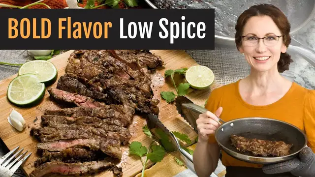 'Video thumbnail for Easy Juicy Carne Asada in Cast Iron Skillet or Hexclad'