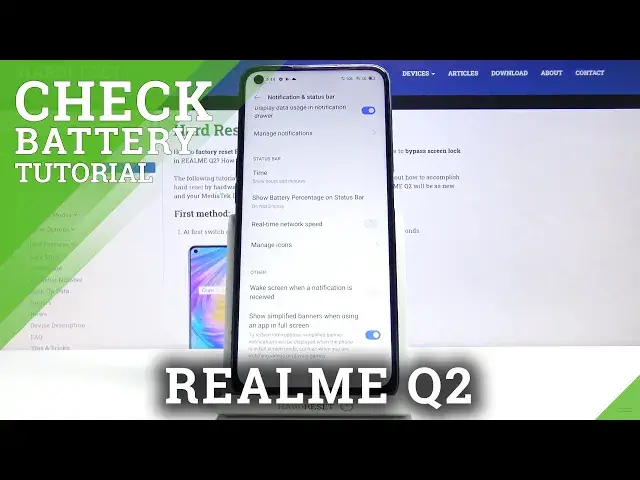 'Video thumbnail for How to Enable Battery Percentage in REALME Q2 – Check Battery Level'