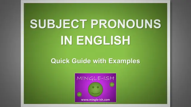 'Video thumbnail for Subject Pronouns in English: Quick Guide with Examples'