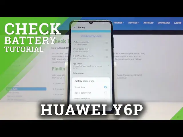 'Video thumbnail for Battery Percentage in HUAWEI Y6P – Battery Level'