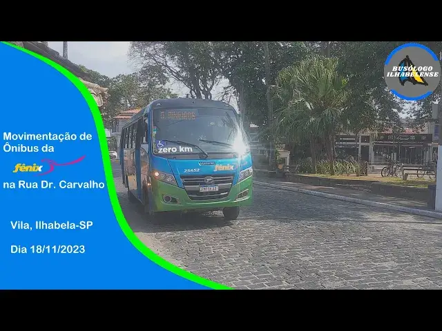 'Video thumbnail for Movimentação de Ônibus da Expresso Fênix Ilhabela no Centro Histórico'