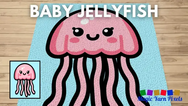 'Video thumbnail for FREE GRAPH - Baby Jellyfish - C2C & Tapestry Crochet Pattern | Magic Yarn Pixels'
