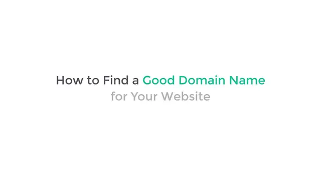 'Video thumbnail for How To Find A Good Domain Name for Your Website'