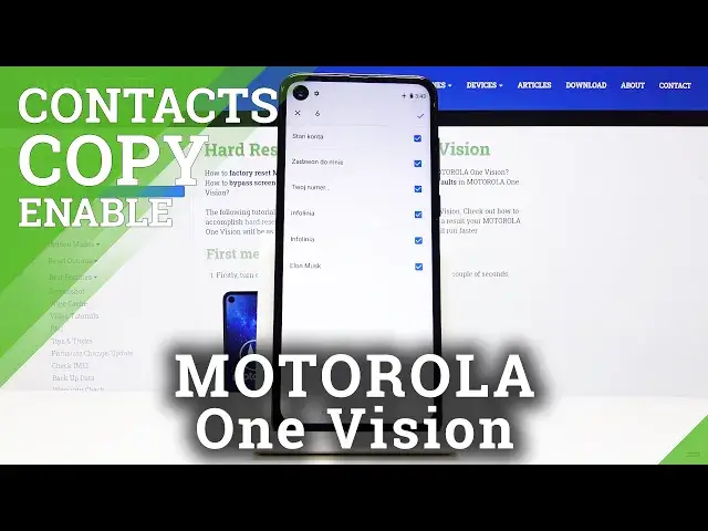 'Video thumbnail for How to Copy Contacts in Motorola One Vision - Transfer Numbers from SD Card'