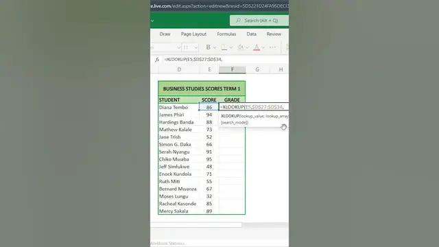 'Video thumbnail for Students Grading with XLOOKUP'