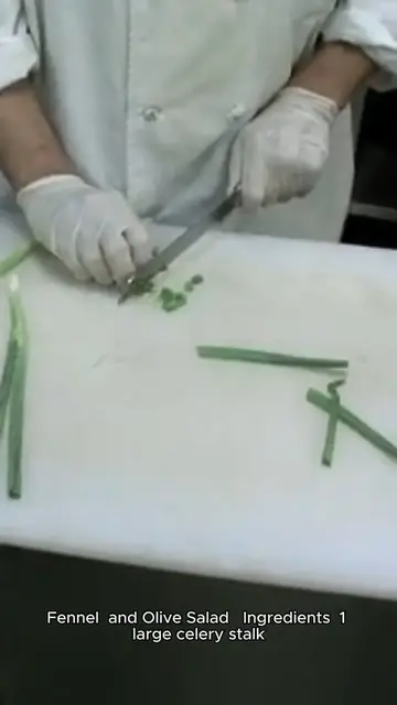 'Video thumbnail for Sicilian Celery, Fennel and olive Salad Recipe'