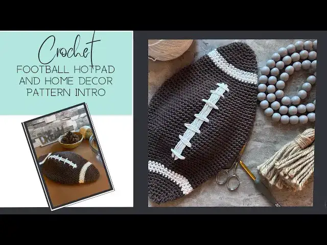 'Video thumbnail for Crochet football hot pad pattern (just in time for the superbowl)'