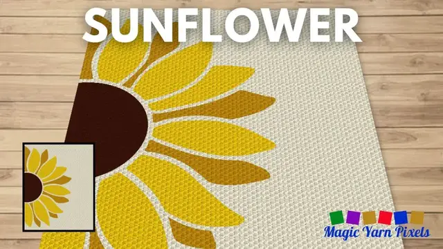 'Video thumbnail for Sunflower C2C Crochet Pattern: Beautiful & Beginner-friendly Free Graph'