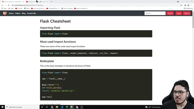 'Video thumbnail for Flask Cheatsheet 🧾 for Beginners 🔥🔥'