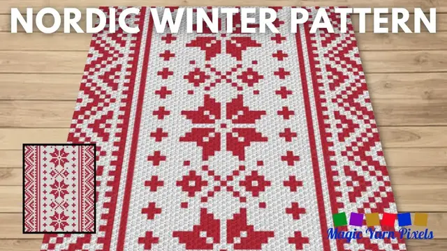 'Video thumbnail for FREE GRAPH - Nordic Winter Pattern - C2C & Tapestry Crochet Pattern | Magic Yarn Pixels'