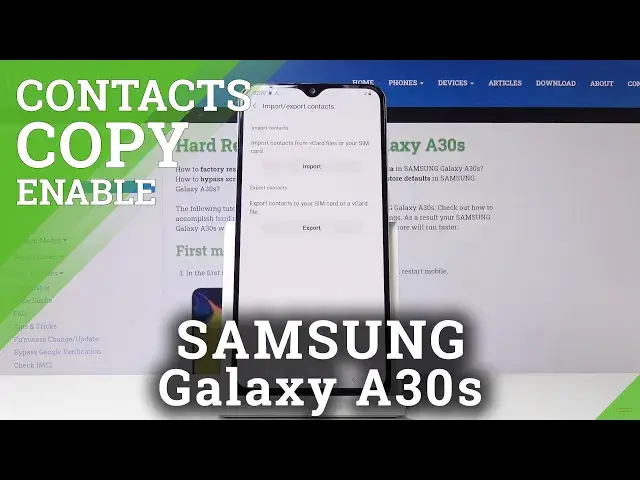 'Video thumbnail for SAMSUNG Galaxy A30s   Copy Contacts'