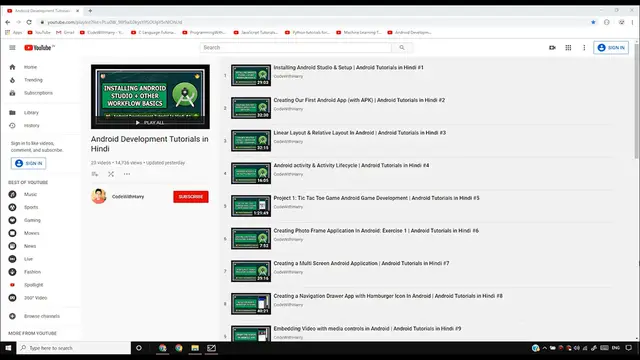 'Video thumbnail for Using a Database in Android _ Android Tutorials in Hindi #24'