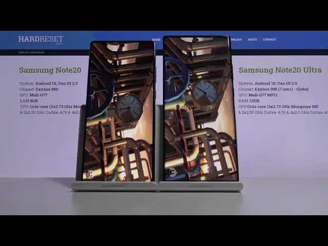 'Video thumbnail for Samsung Galaxy Note 20 Ultra Compared Side-by-side with Samsung Galaxy Note 20 in AnTuTu Benchmark'