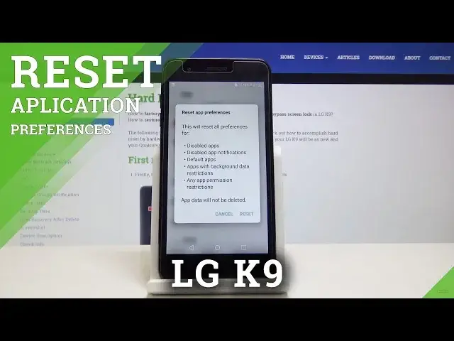 'Video thumbnail for How to Reset App Preferences in LG K9 - Restore Default Setup'