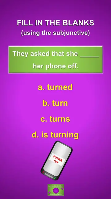 'Video thumbnail for Subjunctive Mood Grammar Quiz: Fill in the Blanks #2'